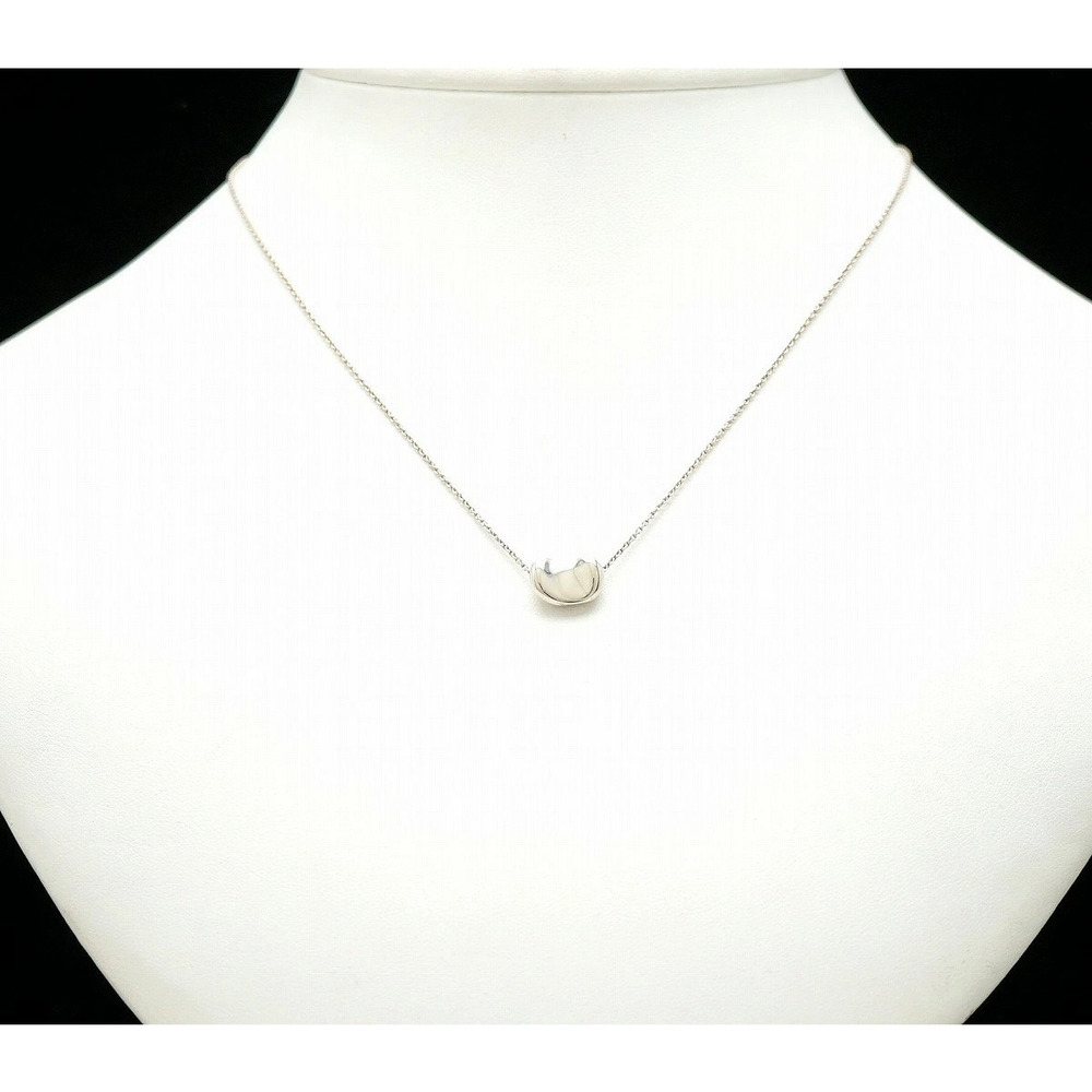 TIFFANYCo Tiffany Elsa Peretti Bean Pendant Necklace Beans Silver